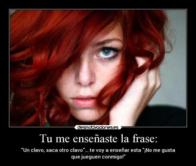 Tu me enseñaste la frase: -