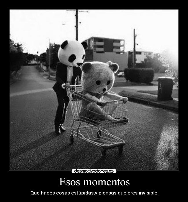 Esos momentos - Que haces cosas estúpidas,y piensas que eres invisible.