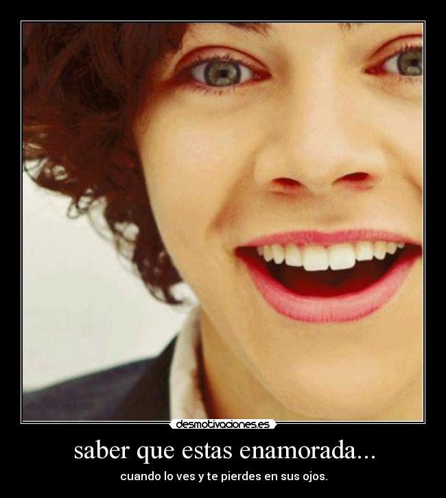saber que estas enamorada... - 