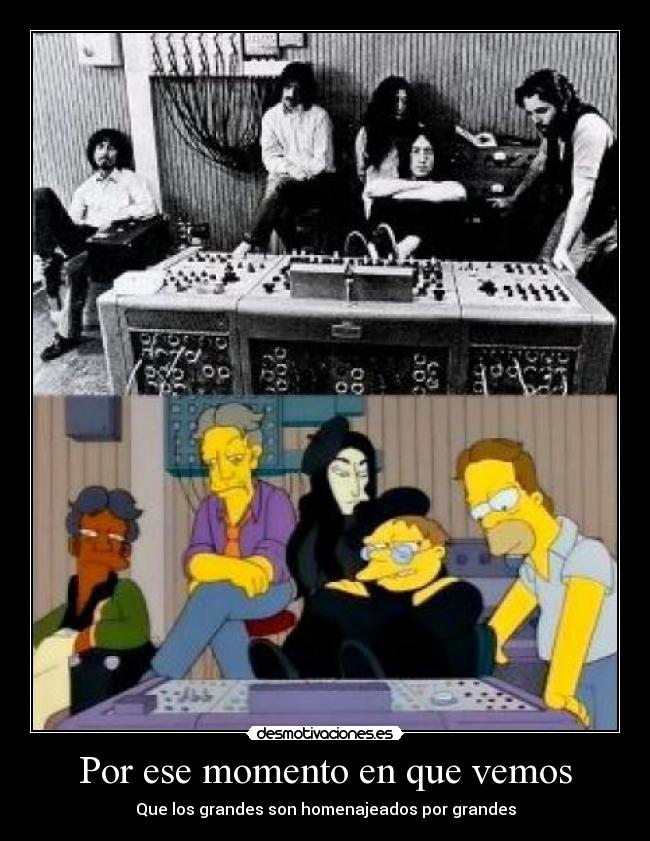 carteles como amo ver the beatles los simpson leguii94 desmotivaciones