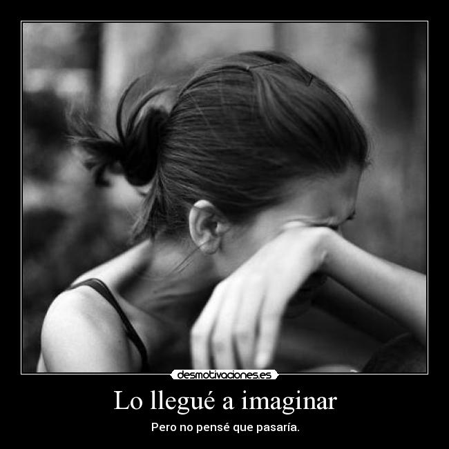 Lo llegué a imaginar -