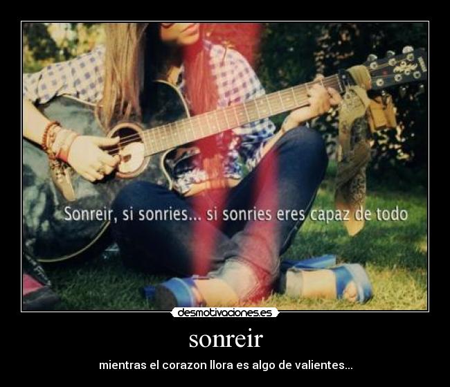 sonreir -