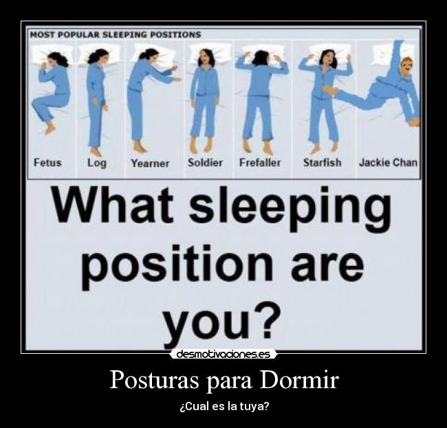 Posturas para Dormir - ¿Cual es la tuya?