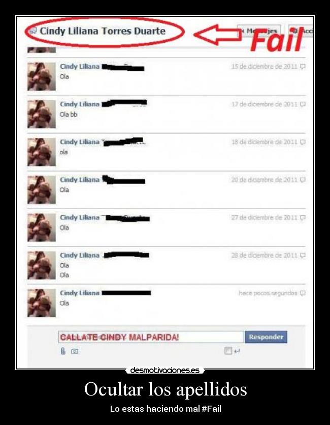 Ocultar los apellidos - Lo estas haciendo mal #Fail