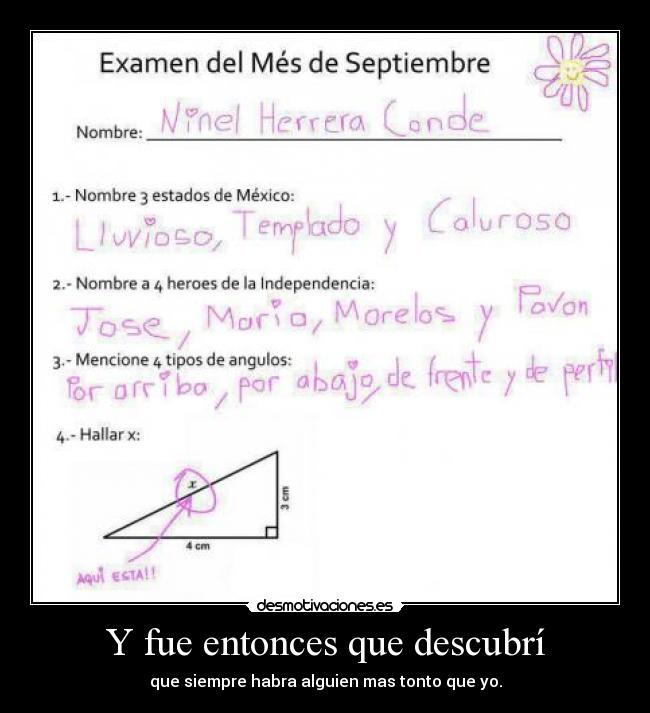 Y fue entonces que descubrí - 