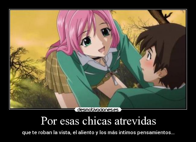 carteles anime chicas atrevidas pensamientos desmotivaciones