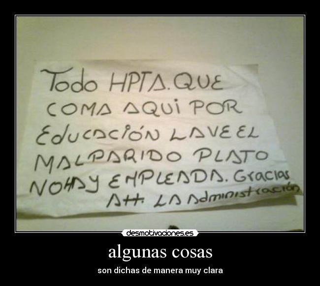 algunas cosas - 