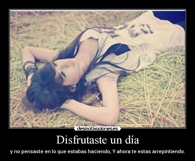 Disfrutaste un día - 