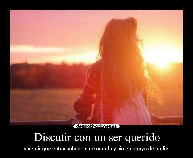 Discutir con un ser querido -