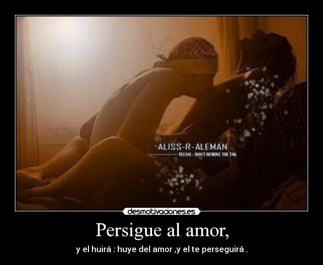 Persigue al amor, - 