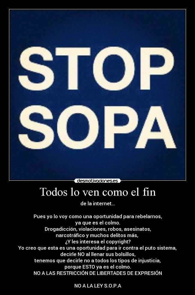 carteles stop sopa desmotivaciones