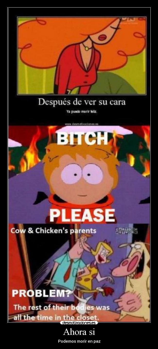 carteles vaca pollito south park chicas superpoderosas desmotivaciones