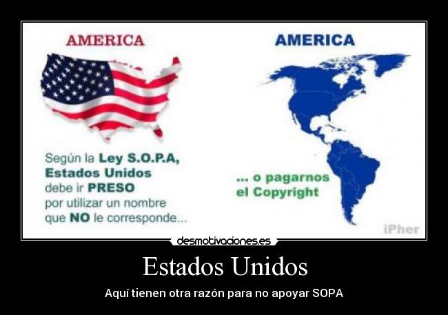 Estados Unidos - Aquí tienen otra razón para no apoyar SOPA