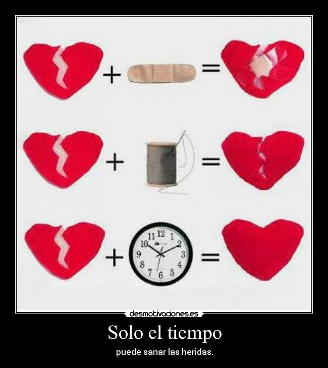 Solo el tiempo - puede sanar las heridas.