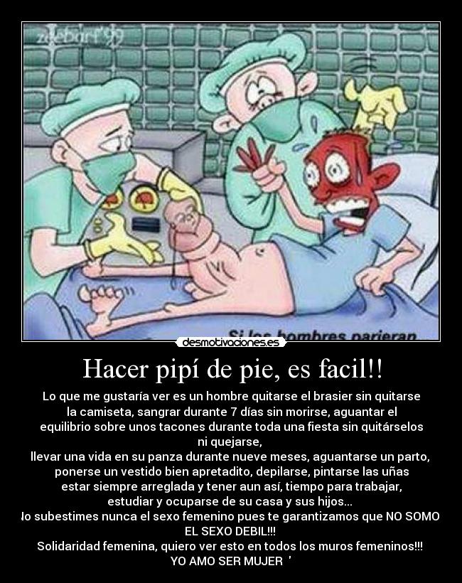 Hacer pipí de pie, es facil!! -