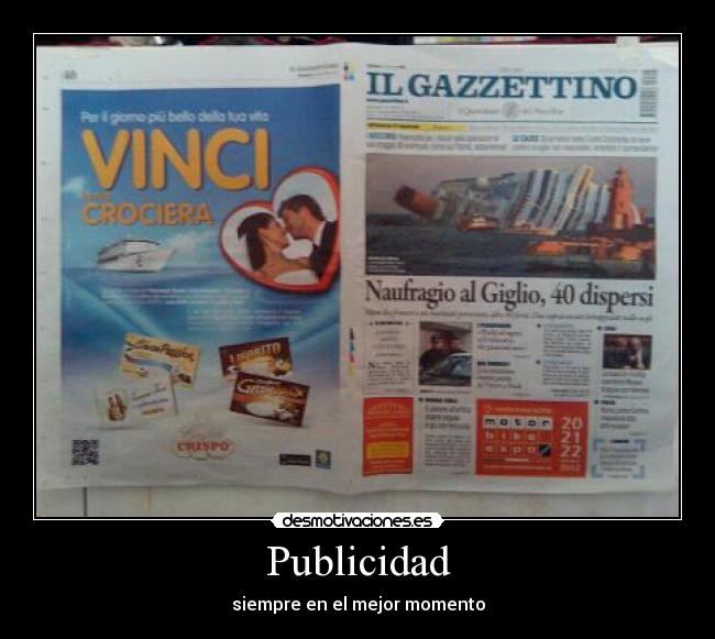 Publicidad - siempre en el mejor momento