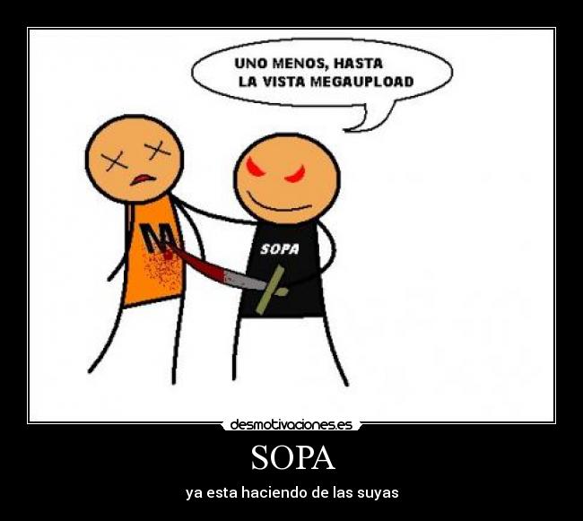 SOPA - ya esta haciendo de las suyas