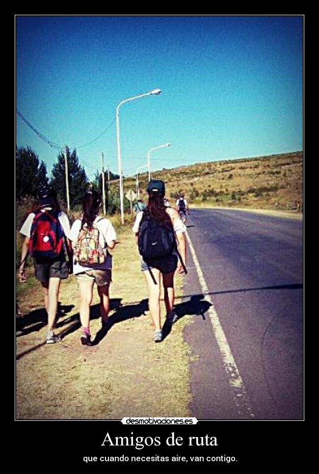amigos en ruta