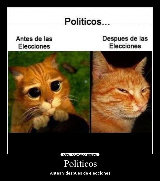 Politicos - Antes y despues de elecciones