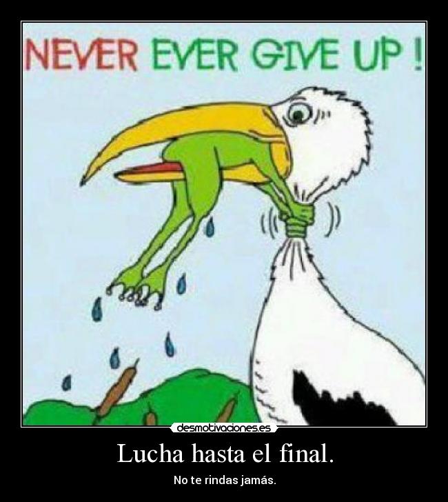 Lucha hasta el final. - 