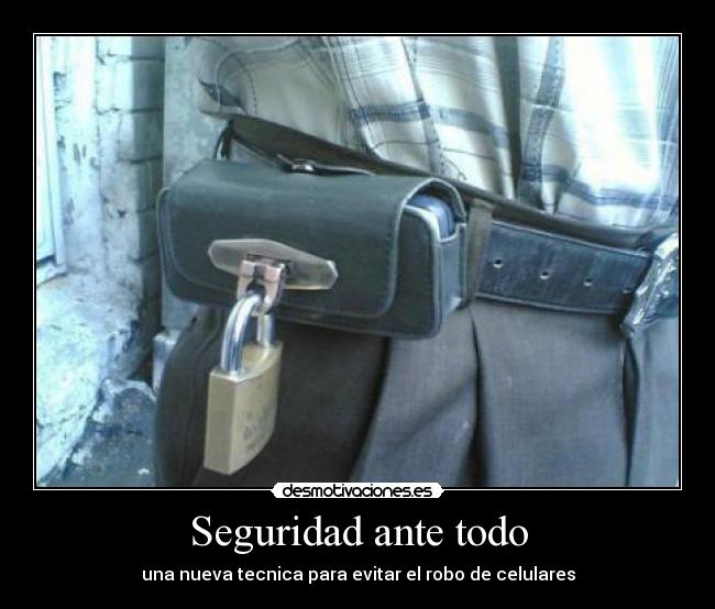 Seguridad ante todo - una nueva tecnica para evitar el robo de celulares