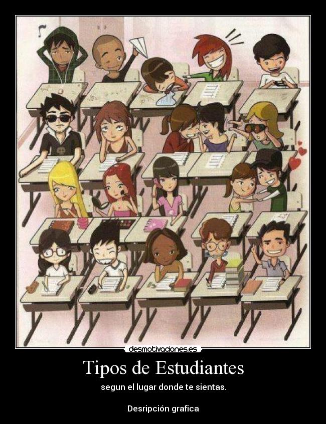 carteles tipos estudiantes desmotivaciones