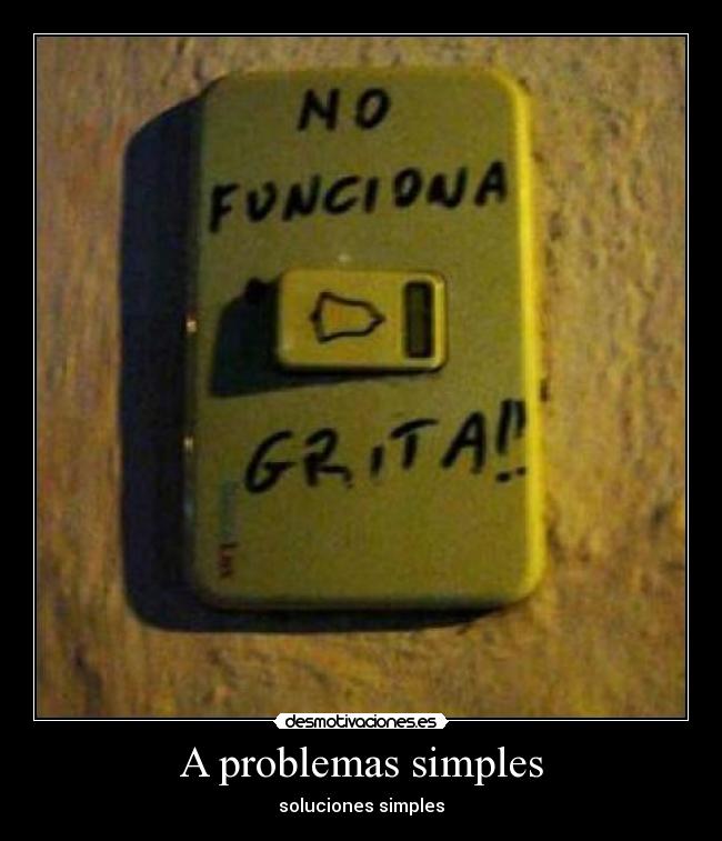 A problemas simples -
