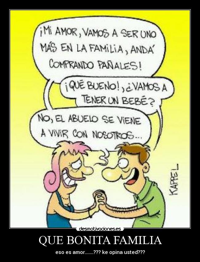 QUE BONITA FAMILIA - eso es amor.......??? ke opina usted???