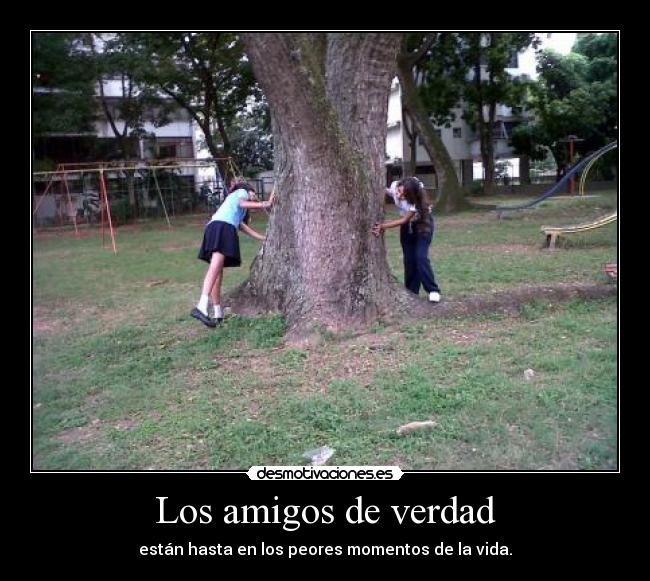 Los amigos de verdad - están hasta en los peores momentos de la vida.