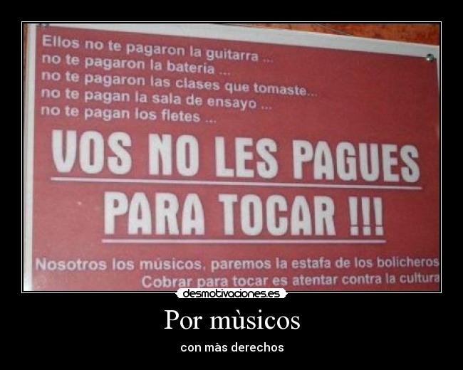 Por mùsicos - con màs derechos