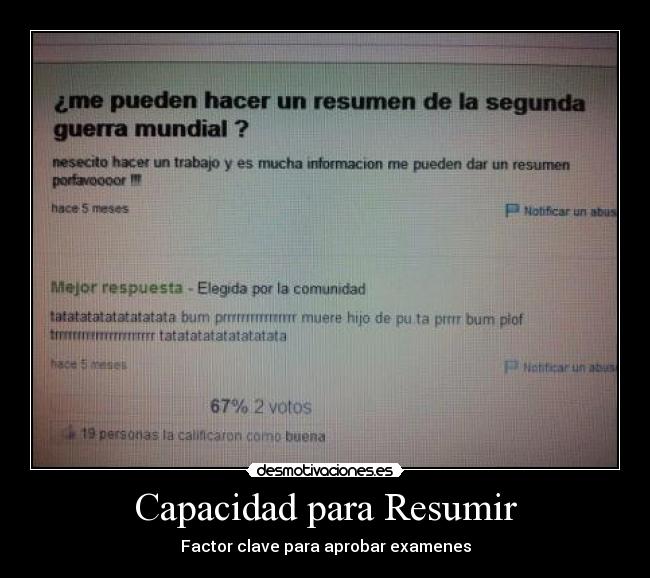 Capacidad para Resumir - Factor clave para aprobar examenes