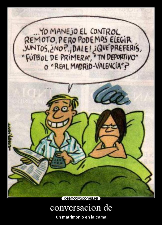 conversacion de - un matrimonio en la cama