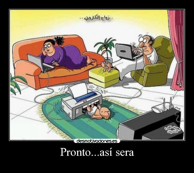 carteles bebe padres computadora imprimir desmotivaciones