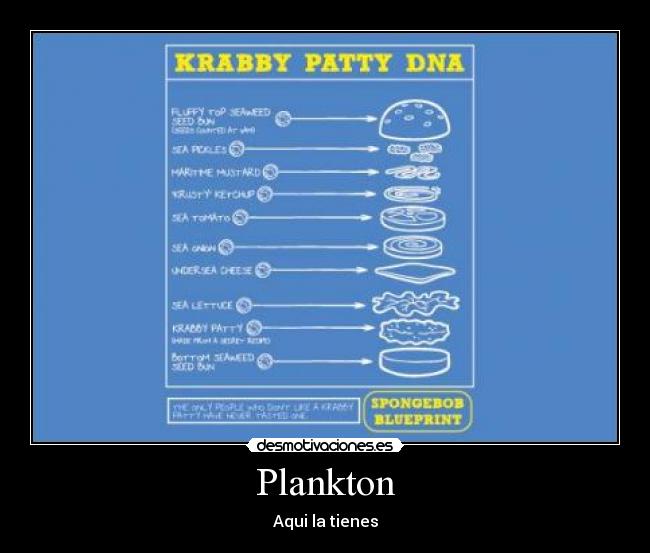 Plankton - Aqui la tienes