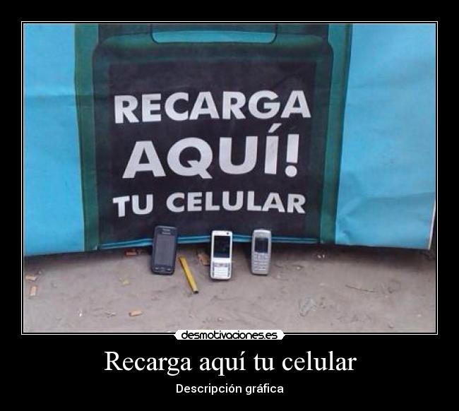 Recarga aquí tu celular - Descripción gráfica