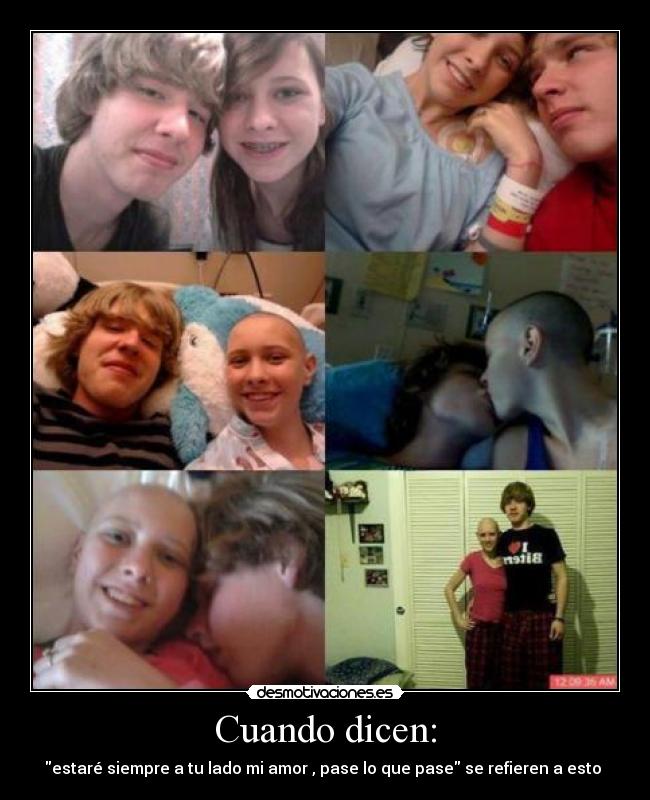 Cuando dicen: - estaré siempre a tu lado mi amor , pase lo que pase se refieren a esto ♥