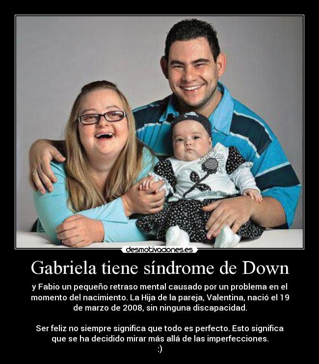 Gabriela tiene síndrome de Down - 