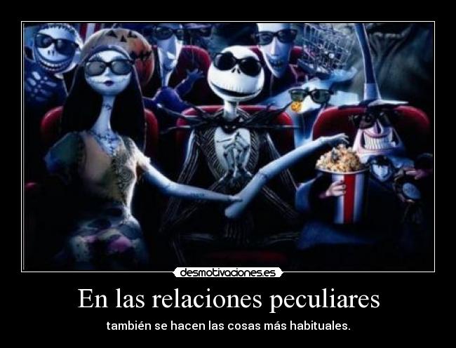 En las relaciones peculiares -