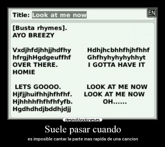 Suele pasar cuando -