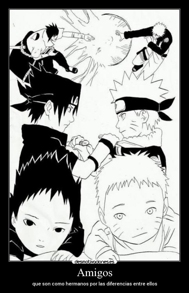 Amigos - que son como hermanos por las diferencias entre ellos