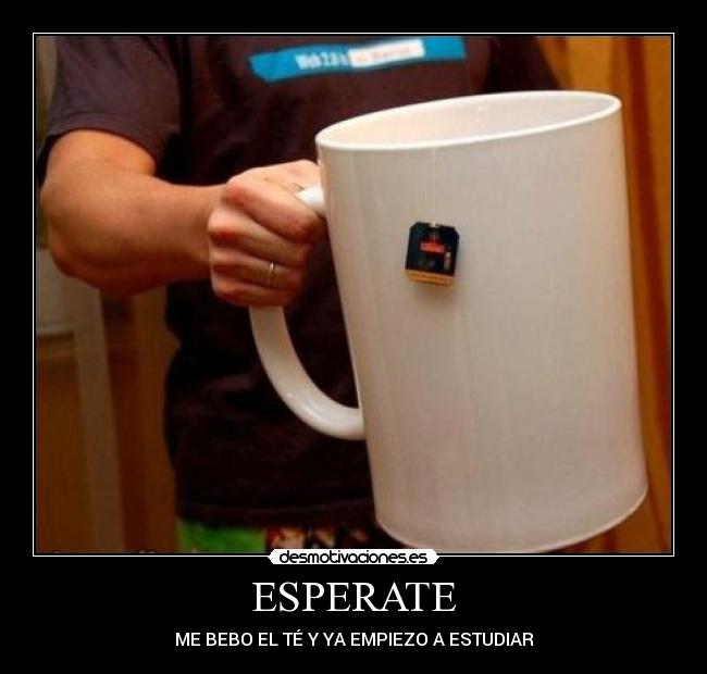 ESPERATE - ME BEBO EL TÉ Y YA EMPIEZO A ESTUDIAR
