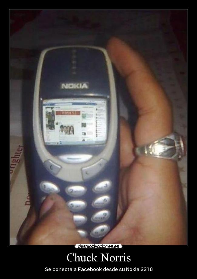 Chuck Norris - Se conecta a Facebook desde su Nokia 3310