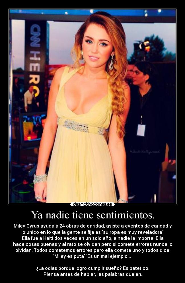 carteles sentimientos defiendo mileycyrus desmotivaciones