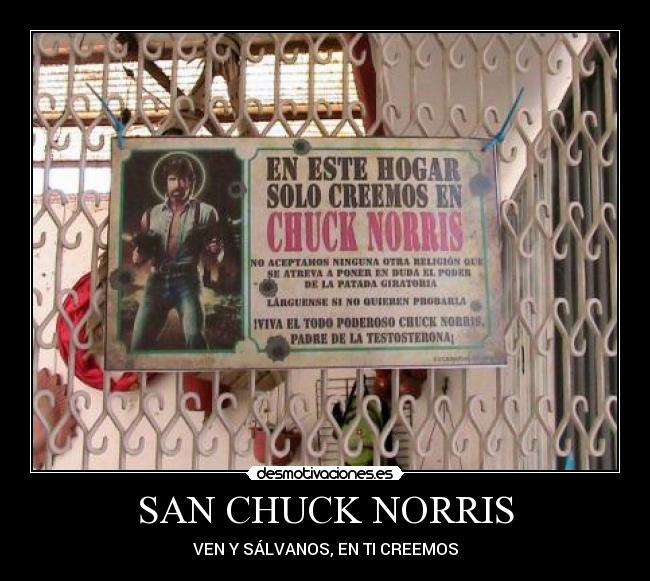 carteles chuck norris nueva religion quieres unir vota bueno desmotivaciones