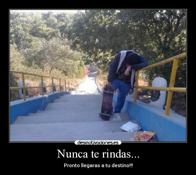 Nunca te rindas... -