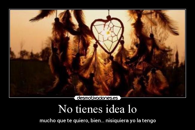 No tienes idea lo - mucho que te quiero, bien... nisiquiera yo la tengo