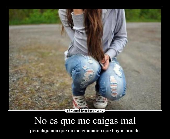 No es que me caigas mal -