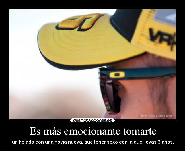 Es más emocionante tomarte - un helado con una novia nueva, que tener sexo con la que llevas 3 años.