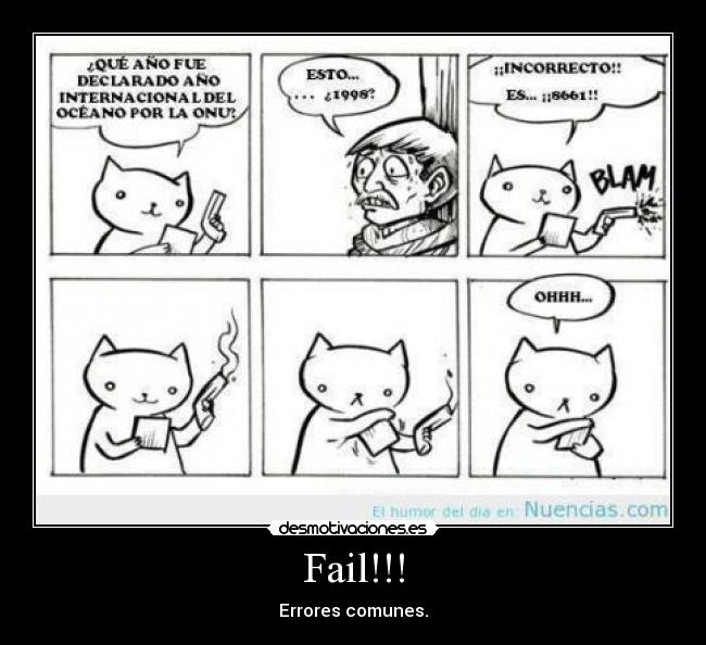 Fail!!! - Errores comunes.