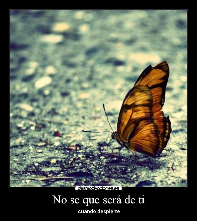 No se que será de ti - cuando despierte